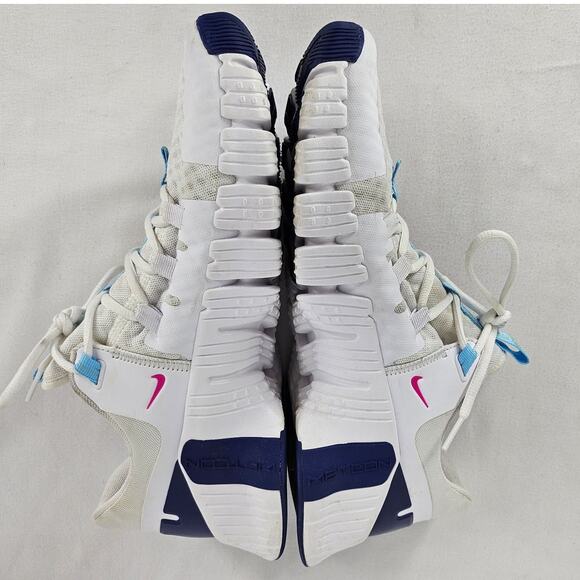 NIKE FREE METCON 5 WHITE AQUARIUS BLUE WORKOUT SHOES - WOMEN'S SIZE 11.5 - Picture 8 of 10